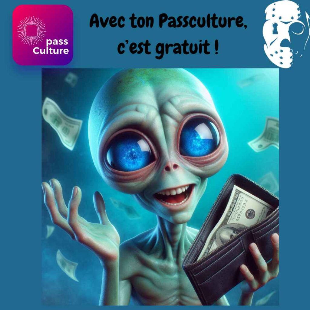 Un alien qui lance des billets