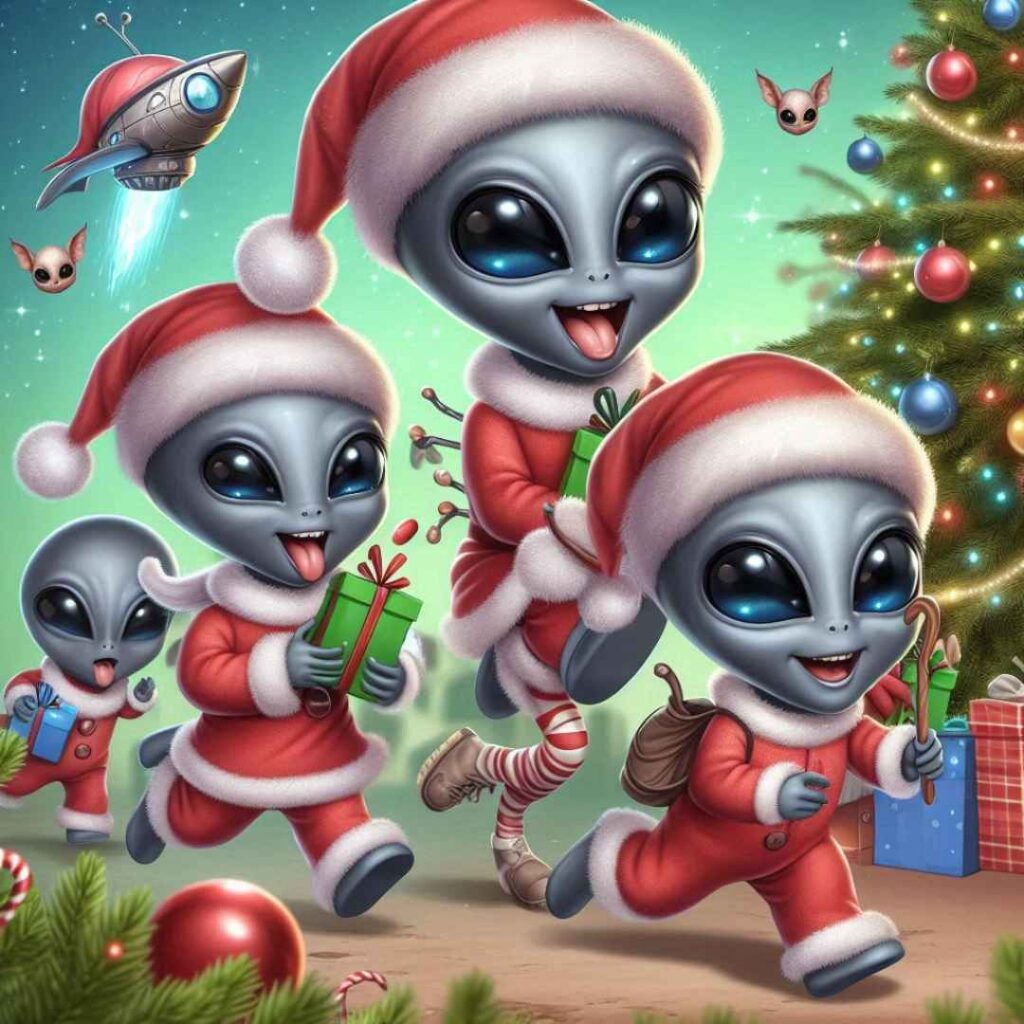 DES ALIENS AVEC DES CADEAUX