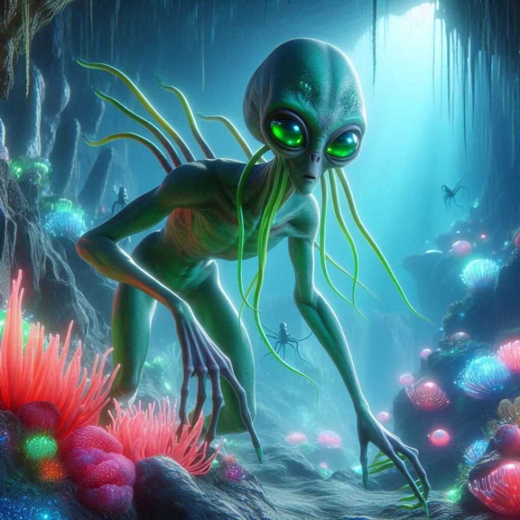 un alien qui explore