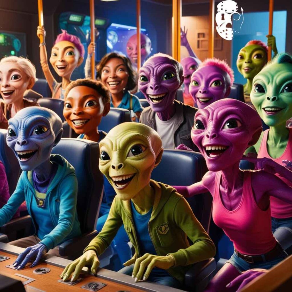 Des aliens dans une salle de classe