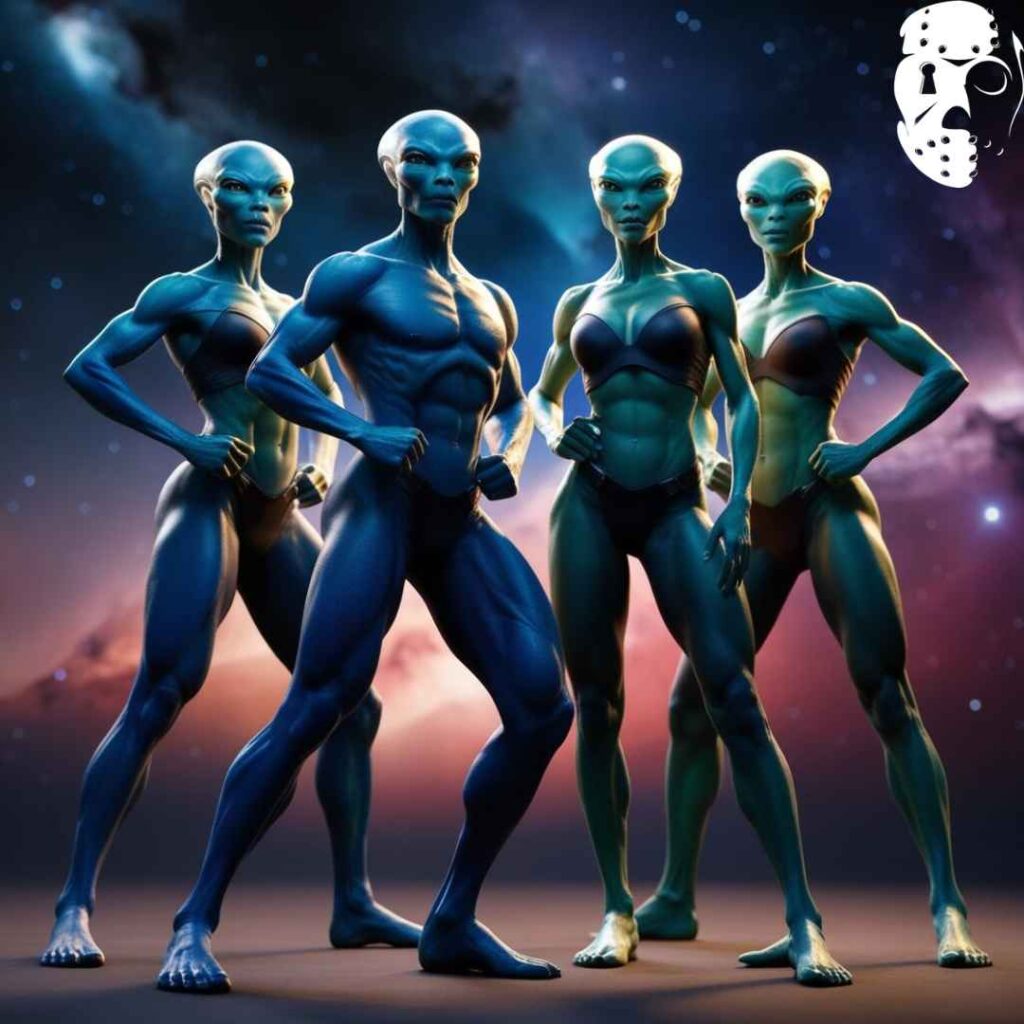 4 aliens musclés