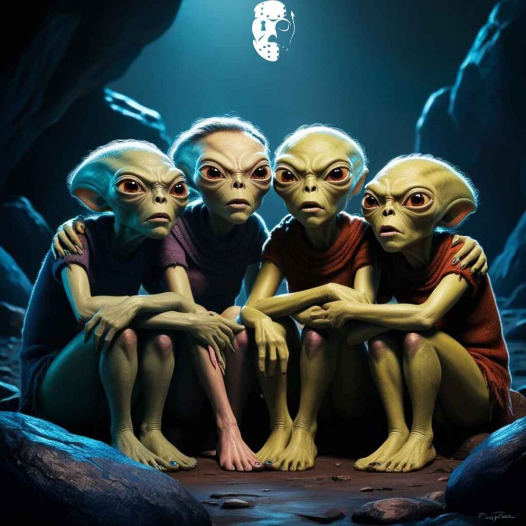 4 aliens qui ont peur